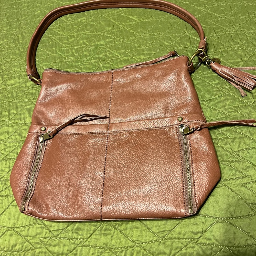 Chic Brown Leather Shoulder Bag
